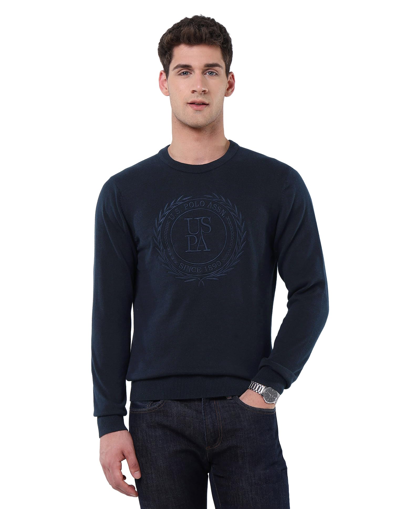U.S.Polo Association Men's Brand Embroidered Regular Fit Sweater-image-28