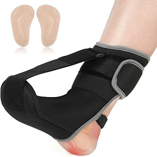 Plantar Fasciitis Night Splint Sock with Arch Support Red Small | Soft Plantar Fasciitis Brace for Sleeping Achilles Tendonitis Foot Drop Heel Pain, Plantar Fasciitis Relief for Women Men