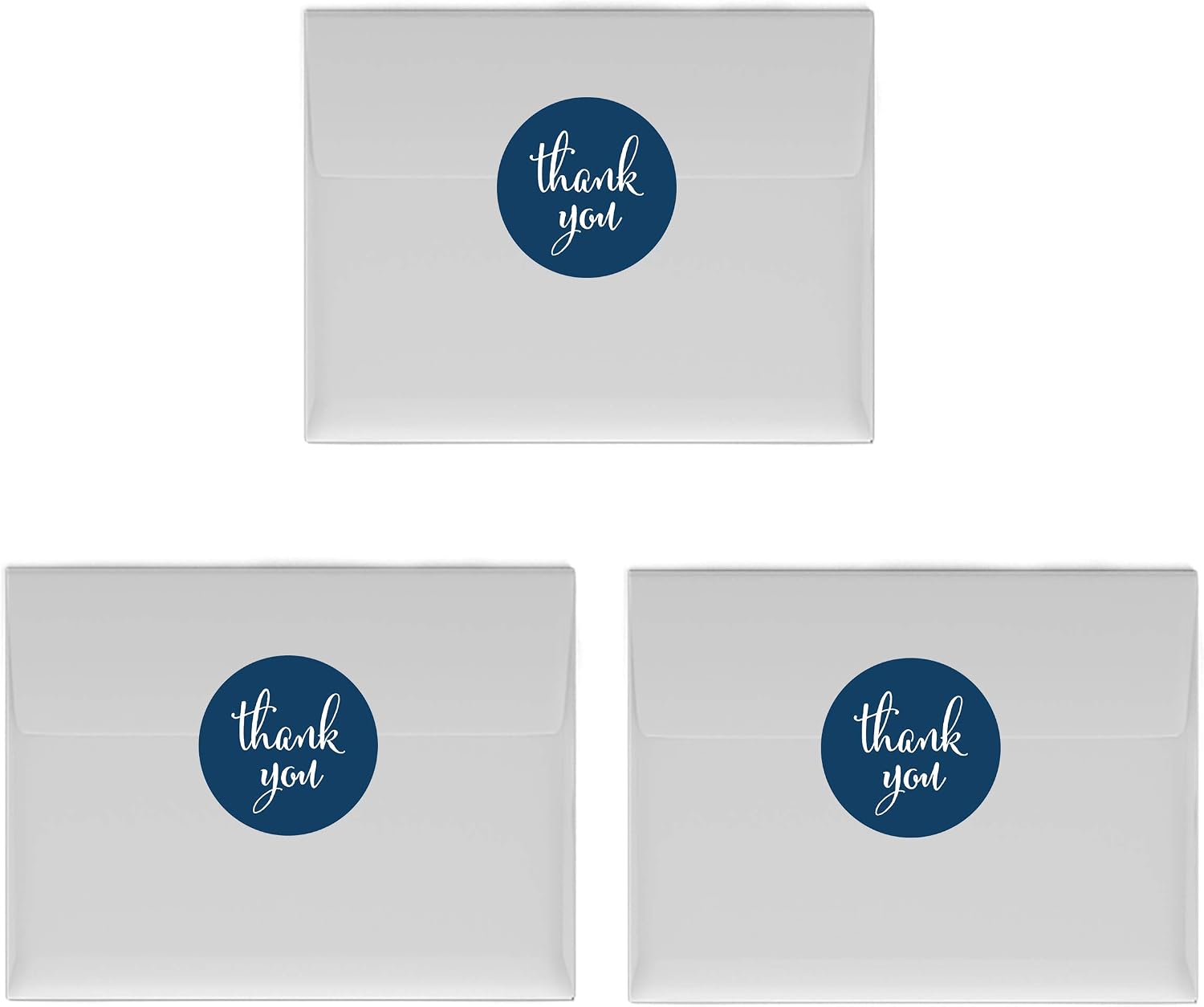 Andaz Press Chocolate Drop Labels Stickers, Thank You, Navy Blue, 216-Pack, for Wedding Birthday Party Baby Bridal Shower Kisses Party Favors Decor Envelope Seals