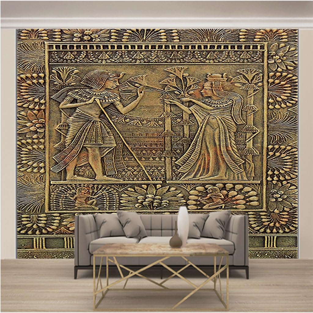 Papier Peint Intissé 3D Pharaon - Rénovez un Grand Mur Terne 400x280cm