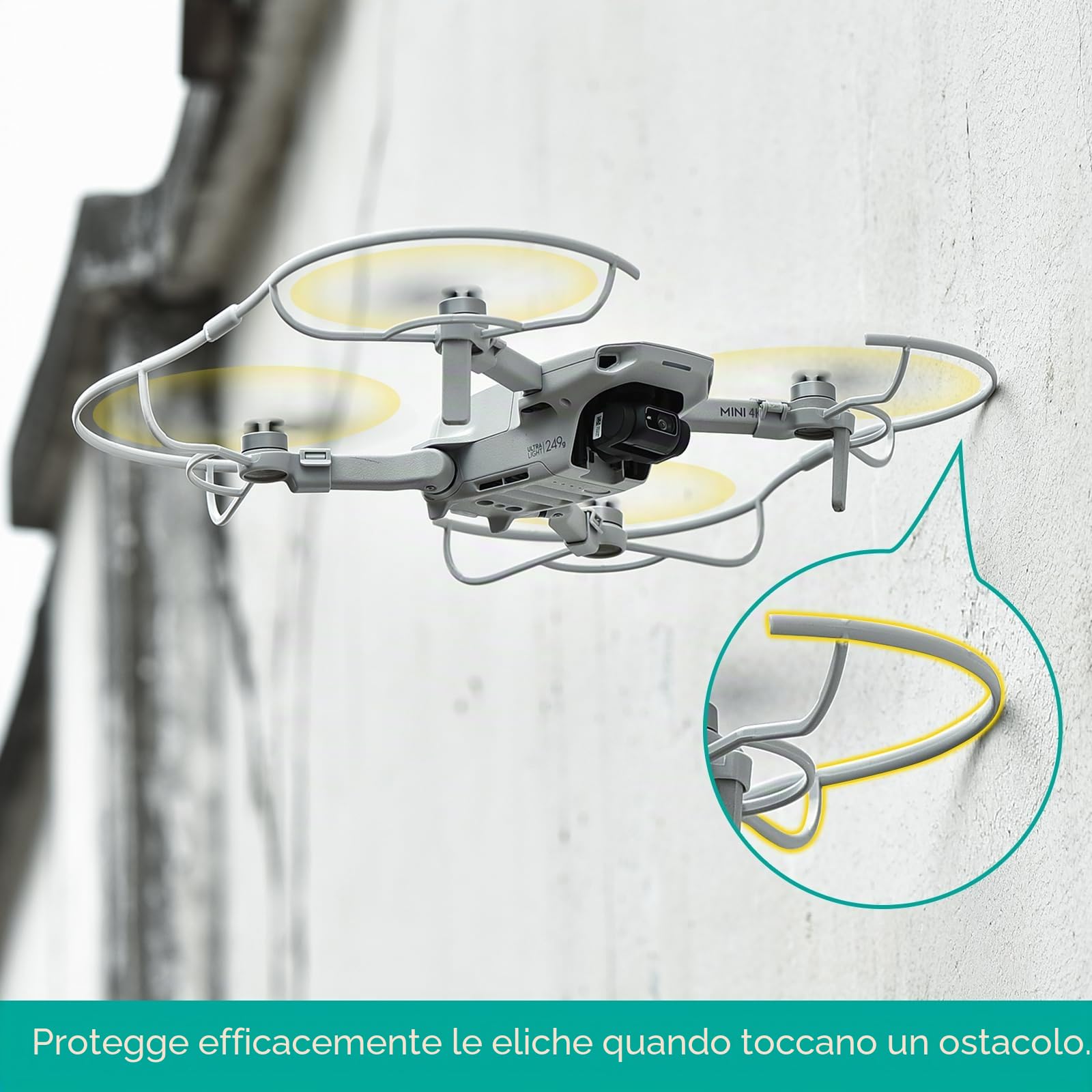 Mini 4K Protezione per eliche DJI Mini 4K Drone, accessorio di sicurezza compatibile con DJI Mini 4K/ Mini 2 SE/Mavic Mini 2/Mini SE eliche protettore Drone accessori (versione aggiornata)