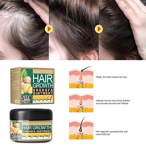 Miniatura 8 de Jengibre Ungüento para el crecimiento del cabello Crema de tratamiento para el crecimiento del cabello Crema hidratante para el cuero cabelludo