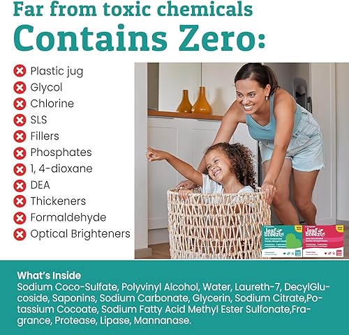 Miniatura 7 de Breezleaf Hojas de detergente para ropa, sin perfume, 164 cargas, tira de lavandería ecológica para viajes y hogar, tiras de jabón hipoalergénicas