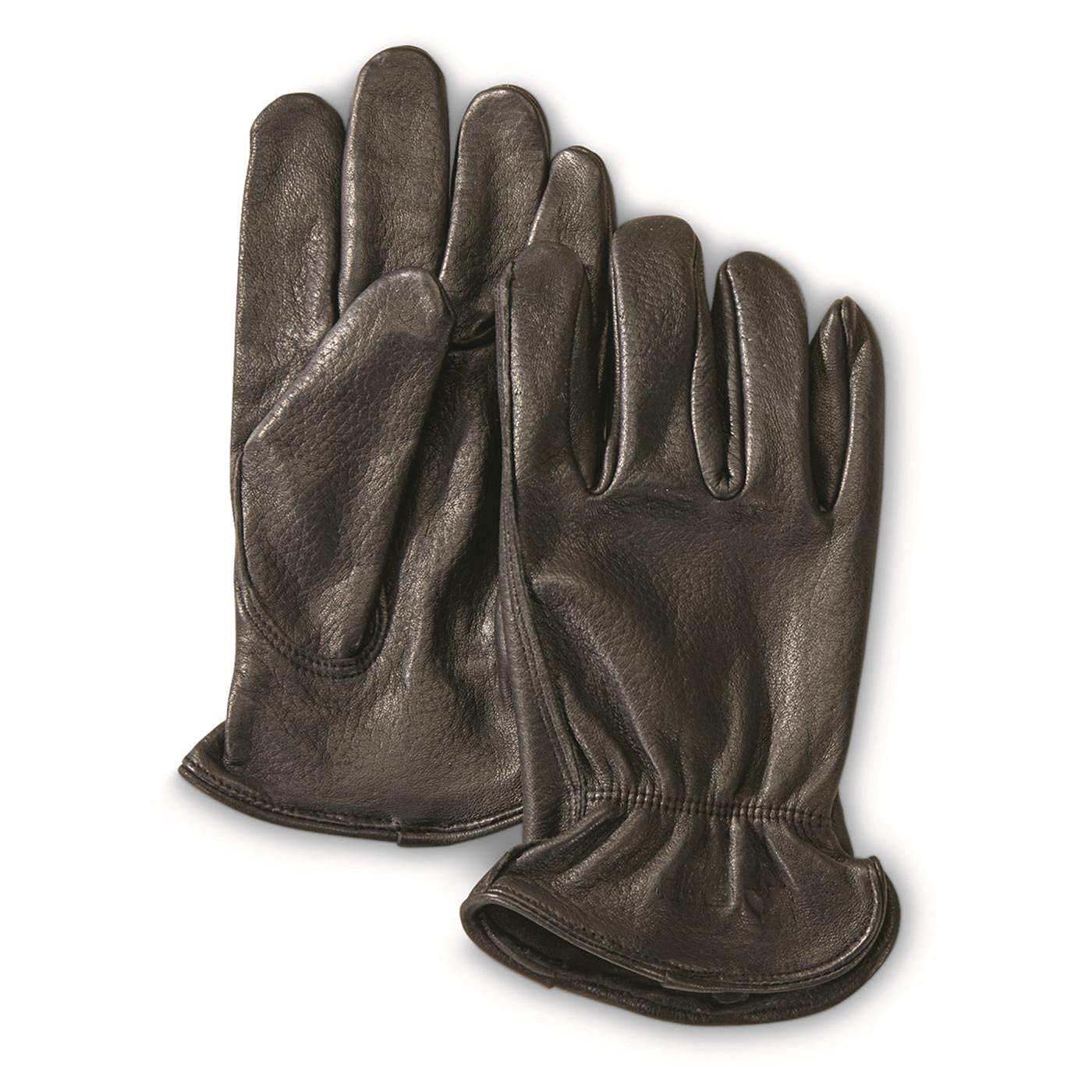 Guide Gear Men's Genuine Deerskin Leather Gloves, Unlined For Winter Black MEDIUM