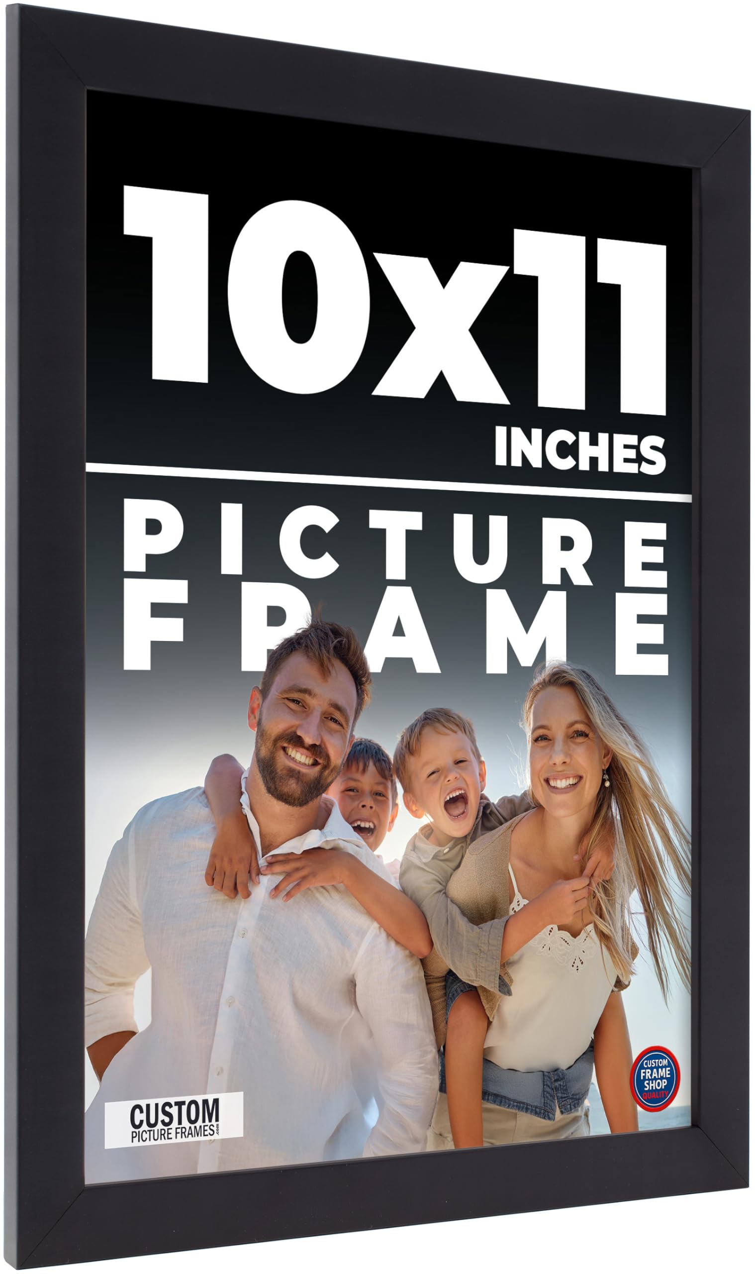 Amazon.com - 10x11 Frame Black Real Wood Picture Frame Width 0.75