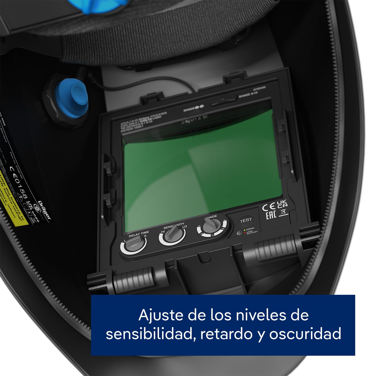 Dräger X-plore 8500 con Casco de Soldador estándar, Kit Completo ARFVA/PAPR con Filtro P R SL para una protección respiratoria contra el Polvo y una Seguridad óptima