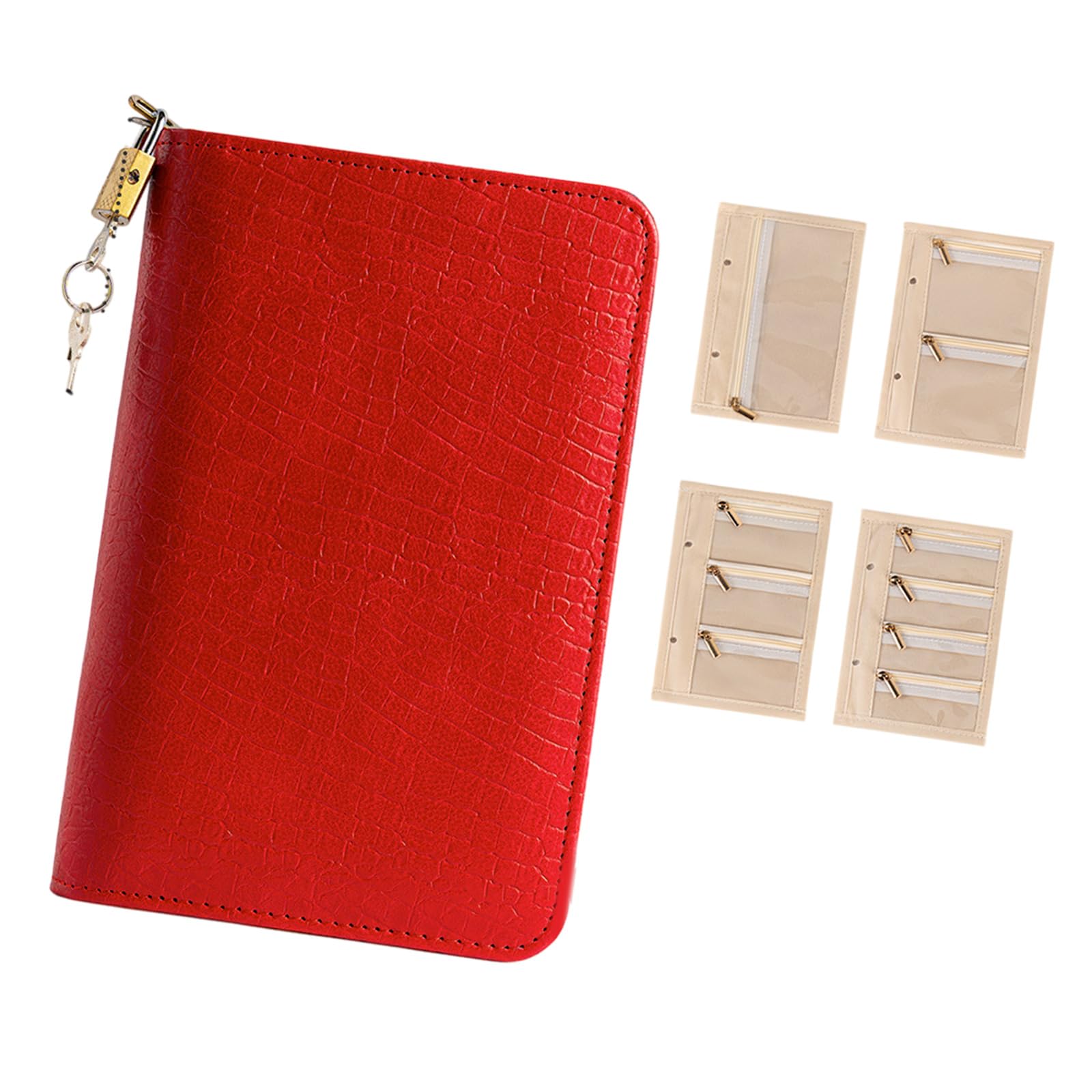 Kaeltsyn Fashionable PU Leather Jewelry with Zippers and Multiple Layers for Travel Cosmetic Storage Bag