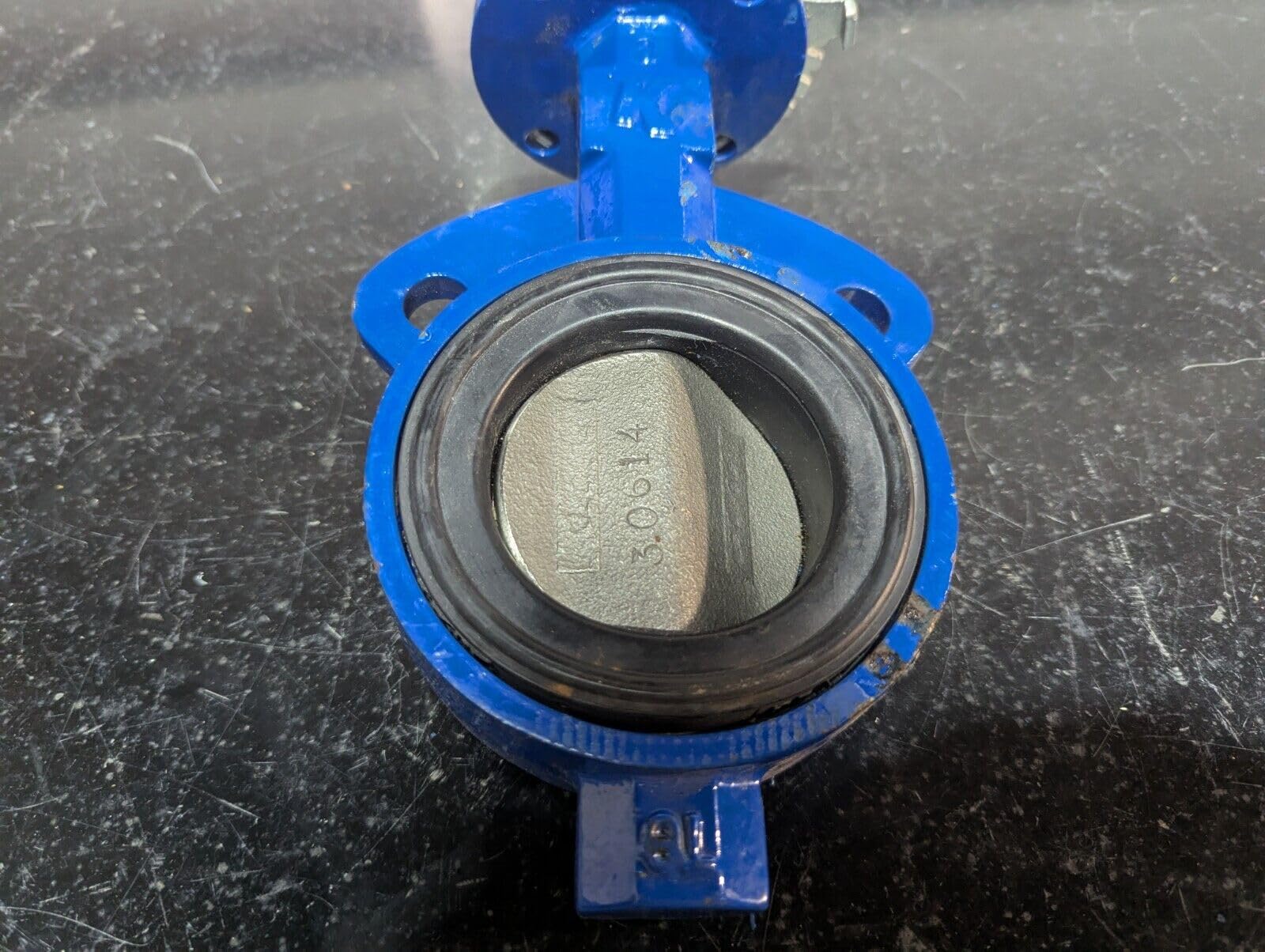 NIBCO LD-2000-3 Series Ductile Iron Butterfly Valve with EPDM Liner and Aluminum Bronze Disc, Lever-Lock Handle, Lug, 5