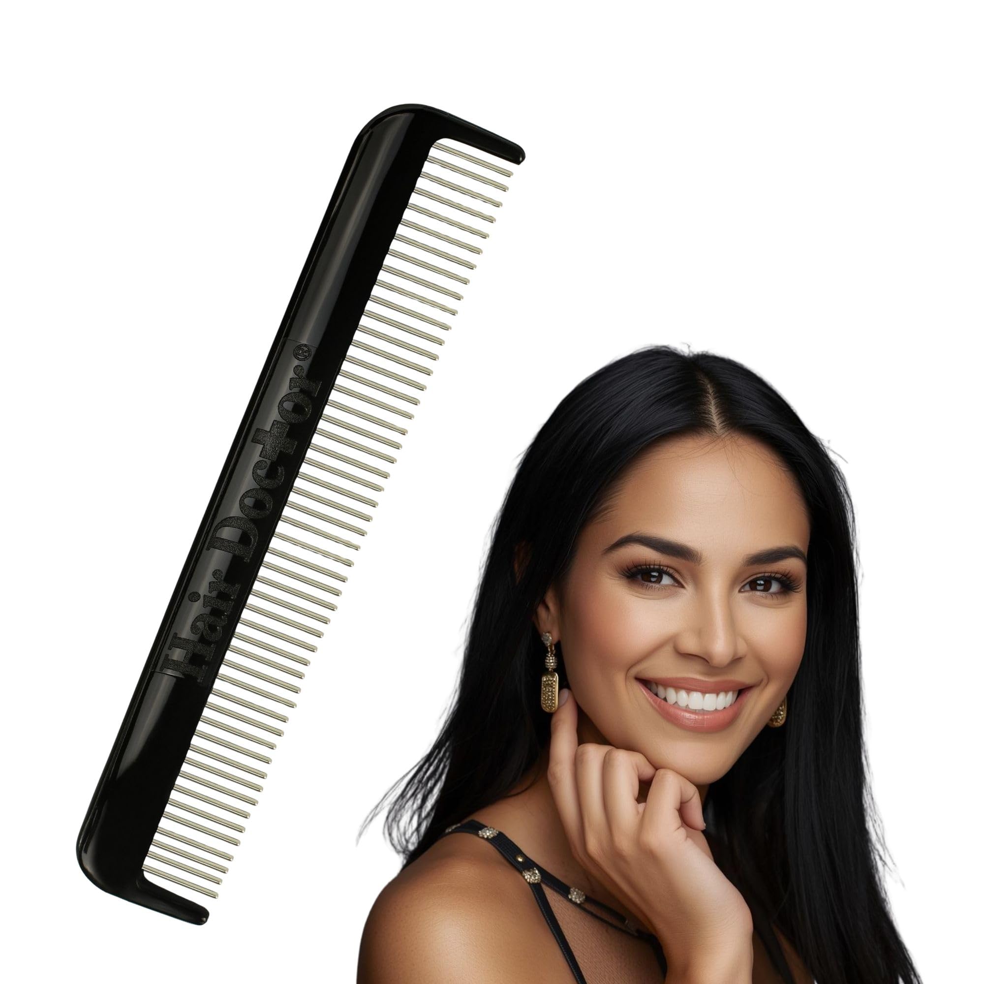 Hair Doctor Vanity Comb (7" Onyx Black)