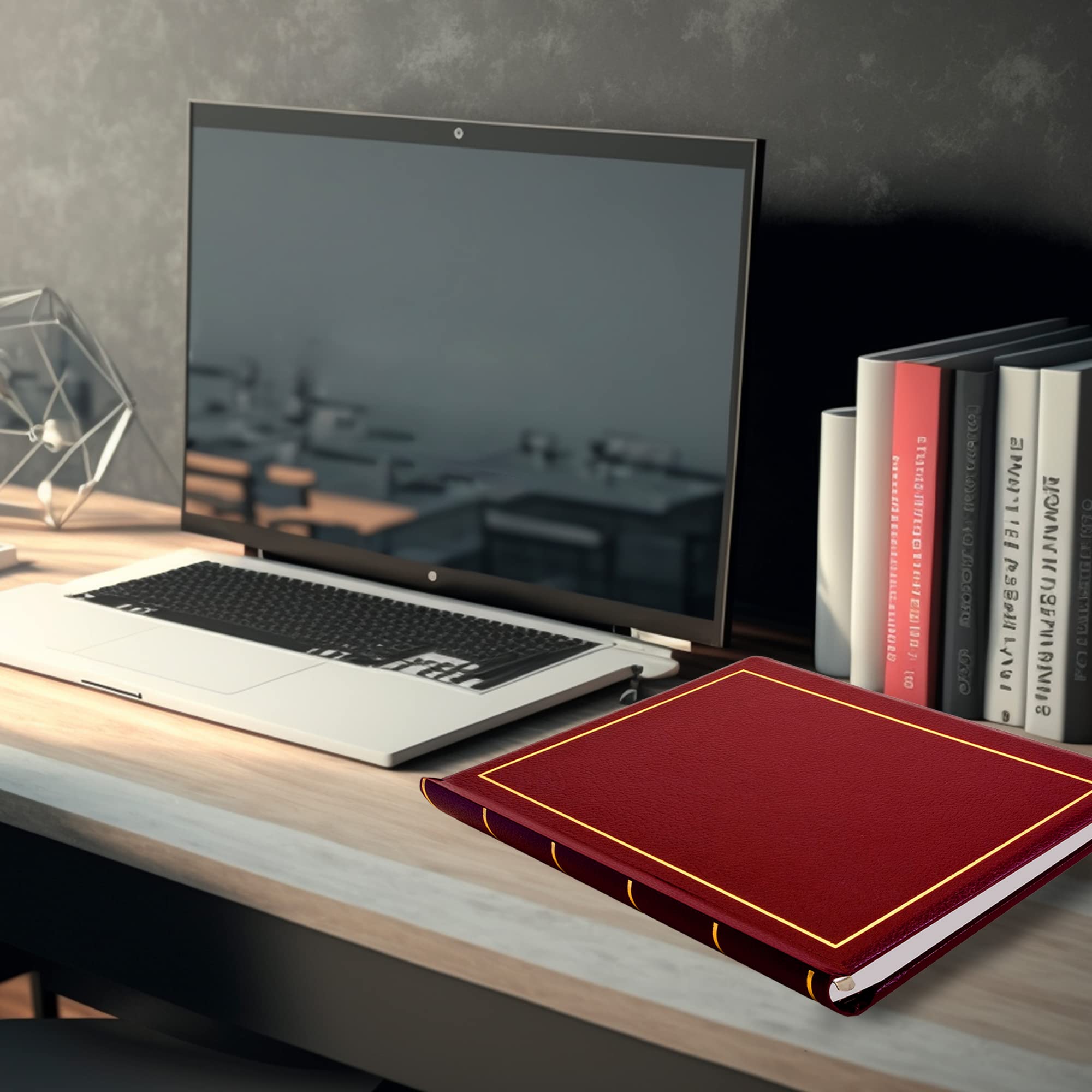 Officewerks Corporate Minute Book Raccoglitore con Copertine e Spine Oro 20 x 25 cm Formato Lettera, Marrone