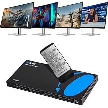 OREI 4x4 HDMI Matrix Switch &ndash; 4K@60Hz with Downscale, HDR, HDCP 2.2, EDID | HDMI Switch 4 In 4 Out, HDMI Matrix 4x4 &ndash; HDMI 2.0, Dolby Vision, HDR10+, LPCM 7.1CH, DTS-HD Master Audio
