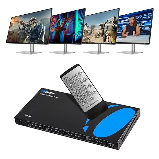 [Apply 5% off Coupon]:OREI 4x4 HDMI 4K Matrix Switch/Sp...