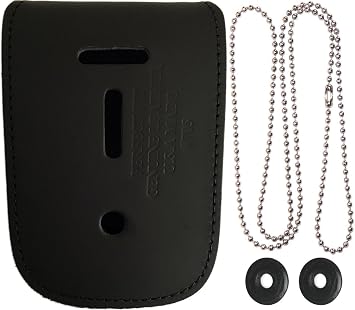 Universal Leather Neck Chain Badge and ID Holder by Perfect Fit USA