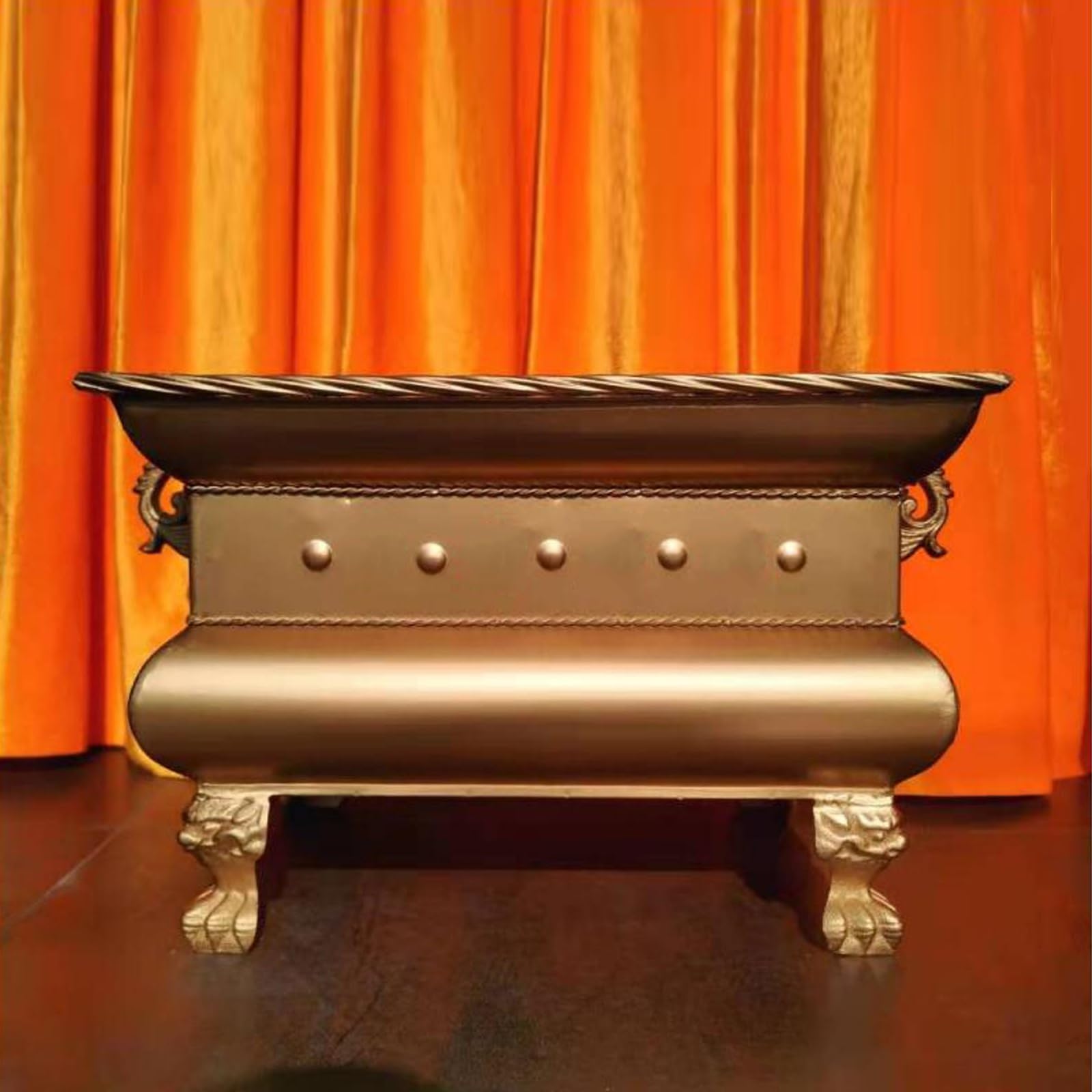 Barril de combustión para residuos de patio, hoguera al aire libre, incinerador, hoguera de mesa para hojas, papel, desechos domésticos, patas elevadas para patio y patio trasero