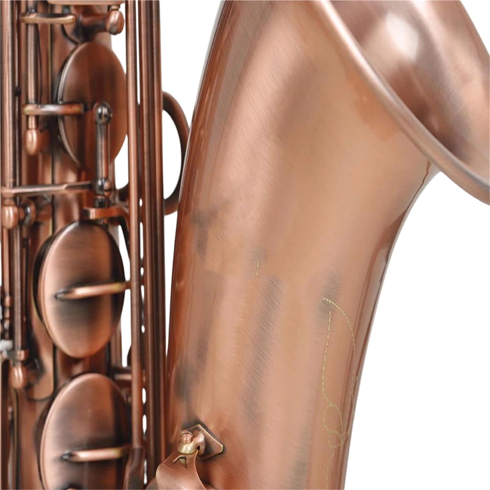 Saksofony Profesjonalny Saksofon Tenorowy Bb Mosiądz Antyczna Czerwona Miedź Instrumenty Dęte Drewniane B-dur Z Akcesoriami W Futerale