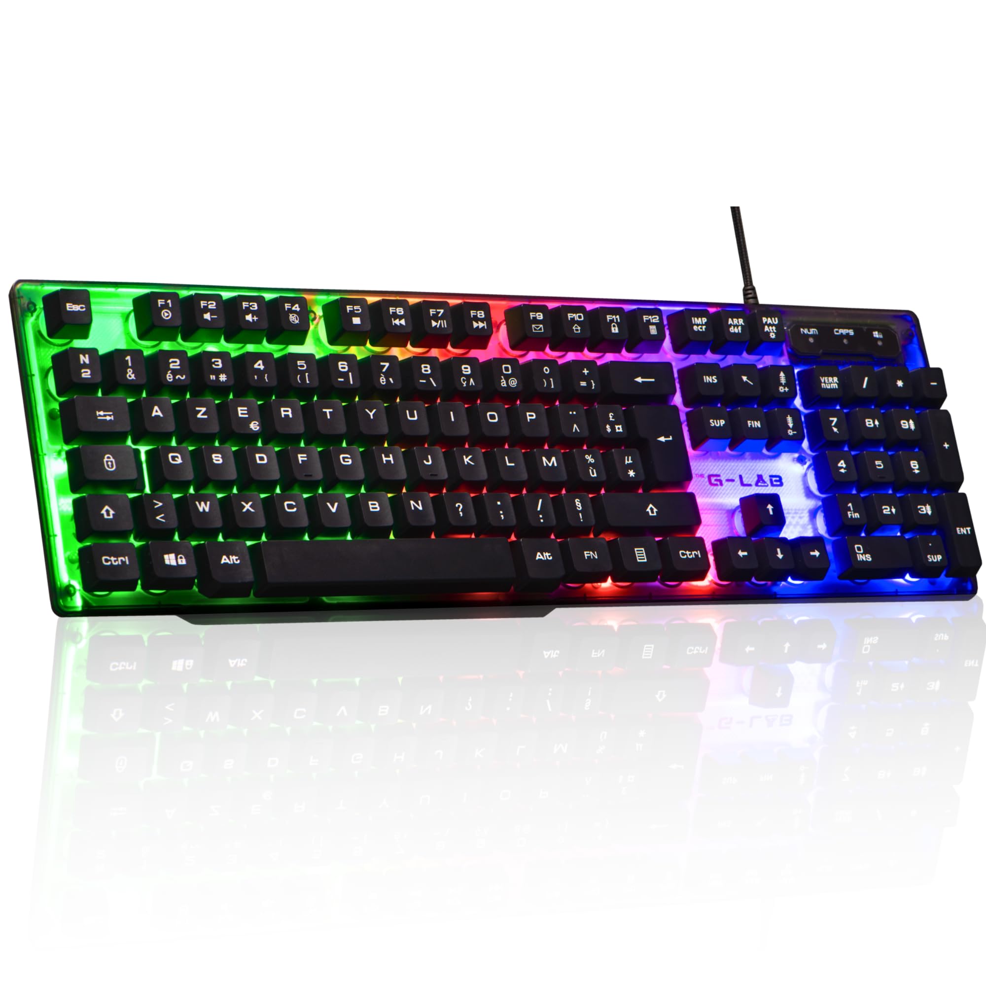 THE G-LAB - Rainbow Illuminated Gaming Key - KEYZ-NEON/FR, no Color, One Size