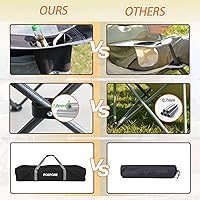 Vista 8 de Reclining Camping Chair with Removable Footrest Lounge Chair with Headrest, Cotton Cushion, Portable Adjustable Folding Chairs