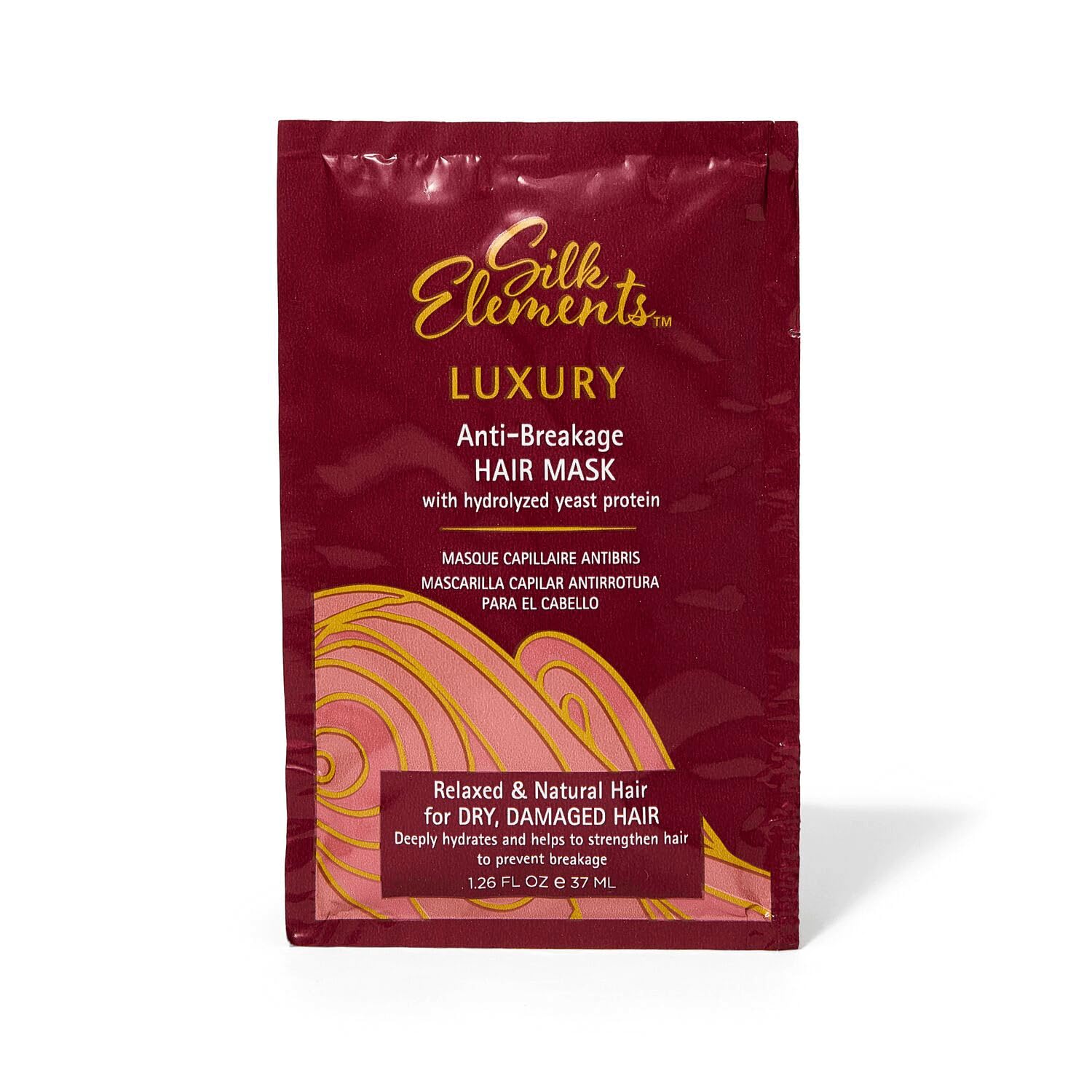 Silk Elements Luxury AntiBreakage Hair Mask Packette, Deeply Hydrates, Prevents Breakage, For Dry Hair, 1 Oz