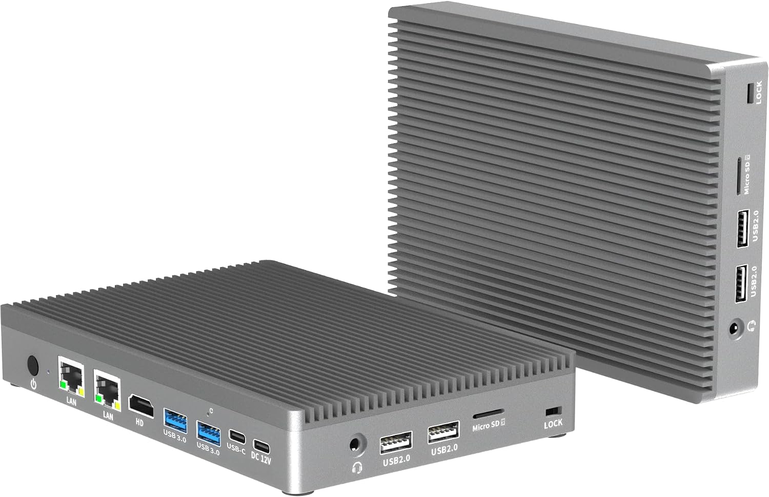 Mini PC, 12th Gen Alder Lake- N1003.4GHz, 16GB RAM 512GB eMMC, Fanless Mini Computers, Full-Functional USB-C Portable PC, Dual Display 4K 60Hz, Dual 2.5G Ethernet, 2.4G/5G WiFi BT 5.2