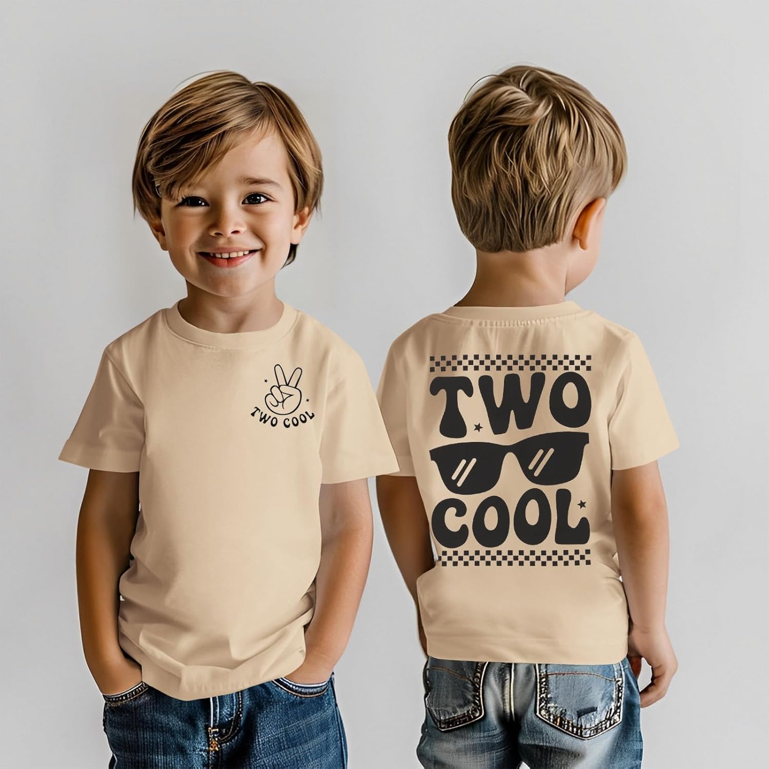 Two Cool Birthday Shirt 2nd Birthday Boy Tshirt 2 Year Old Toddler Boys Second Bday Party Short Sleeve Outfits Tops - Image 3