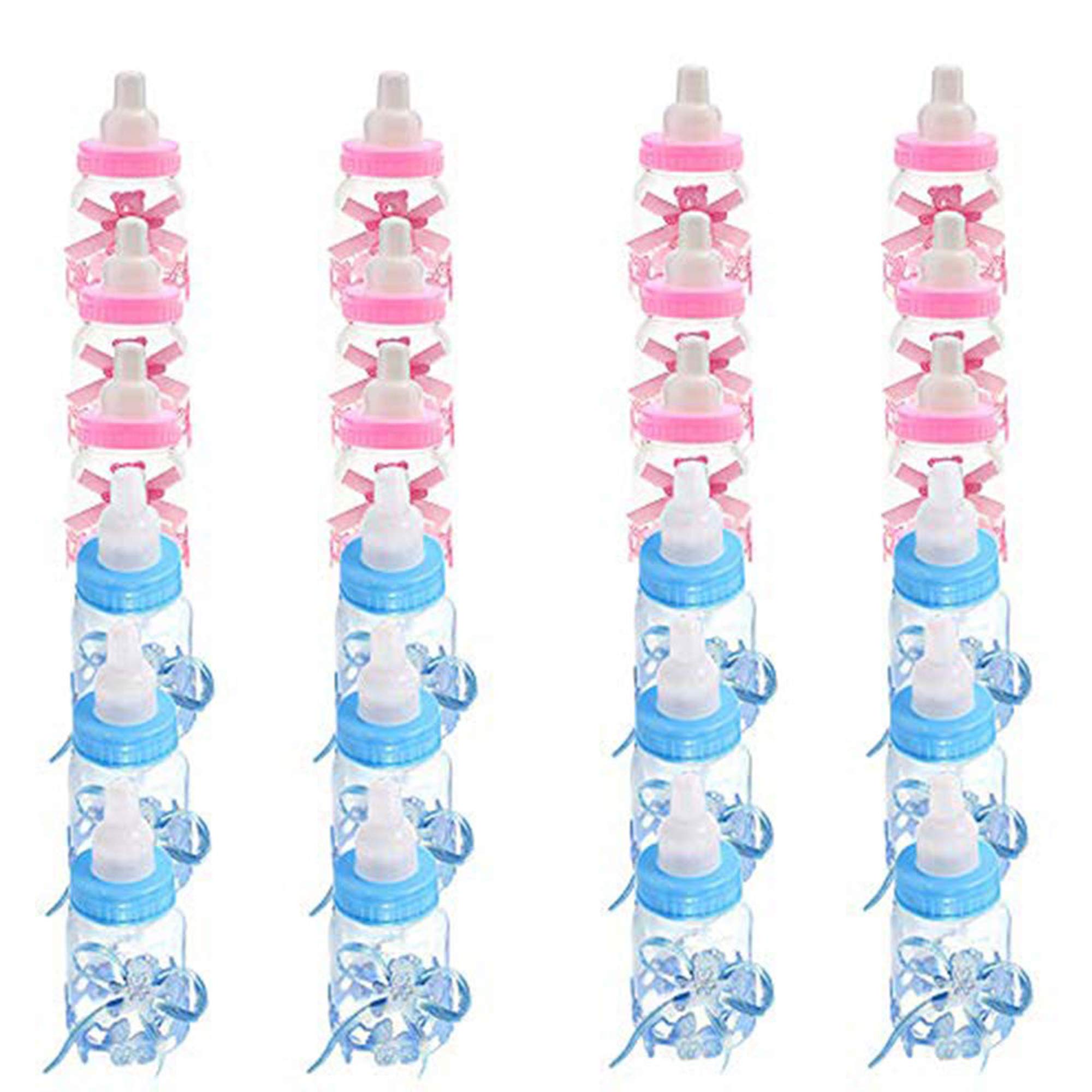 Schneespitze 24 pezzi Biberon Portaconfetti Vasetto Caramelle,Caramella Biberon Bottiglia,Favori di Nozze Forma di Bambino Bottiglia,Baby Shower Battesimo Bottigliette Regali Decorazione