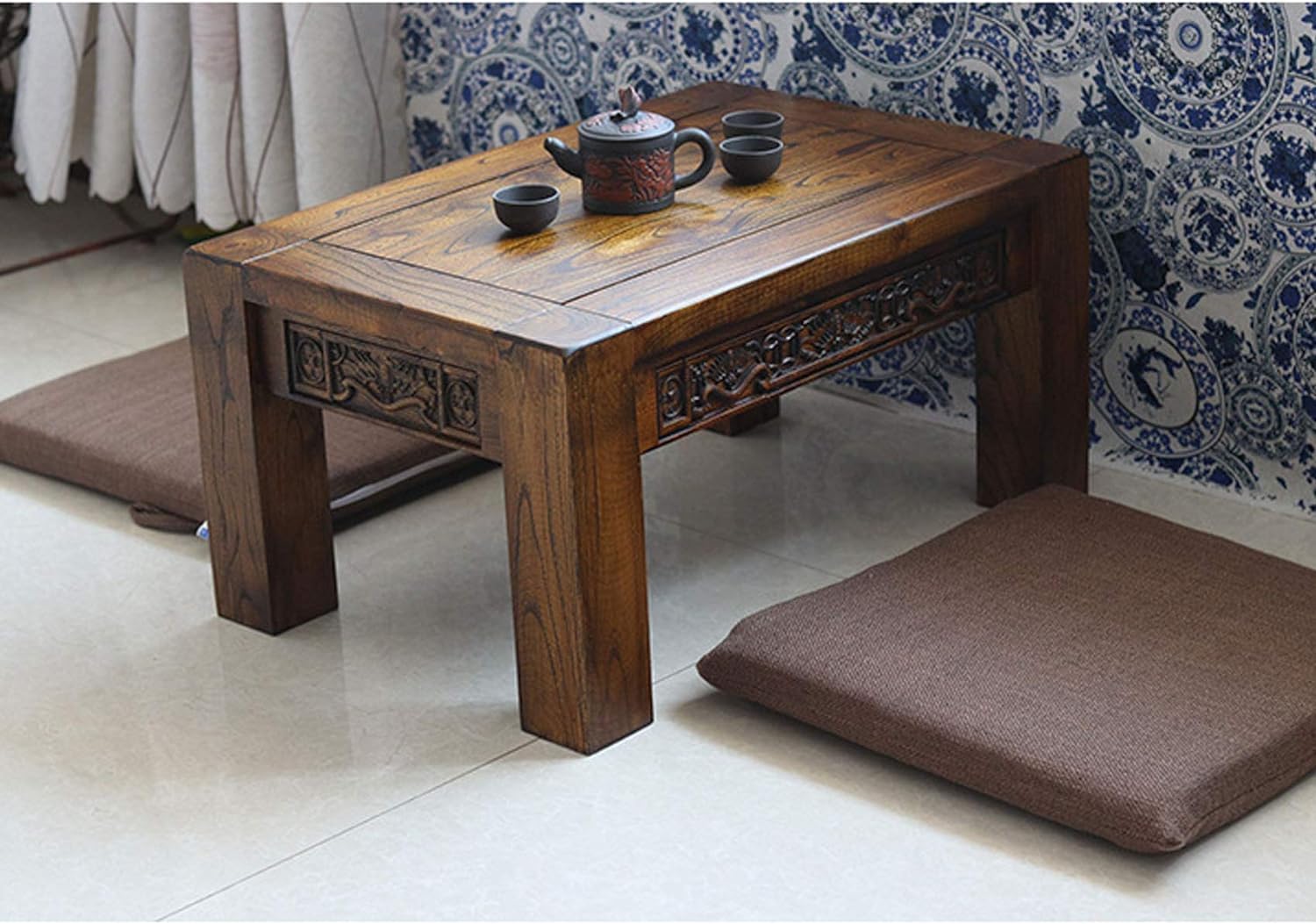 2 Galettes De Chaise Rondes VEAI 50cm - Coussin Siège Velours, Épaisseur 8cm