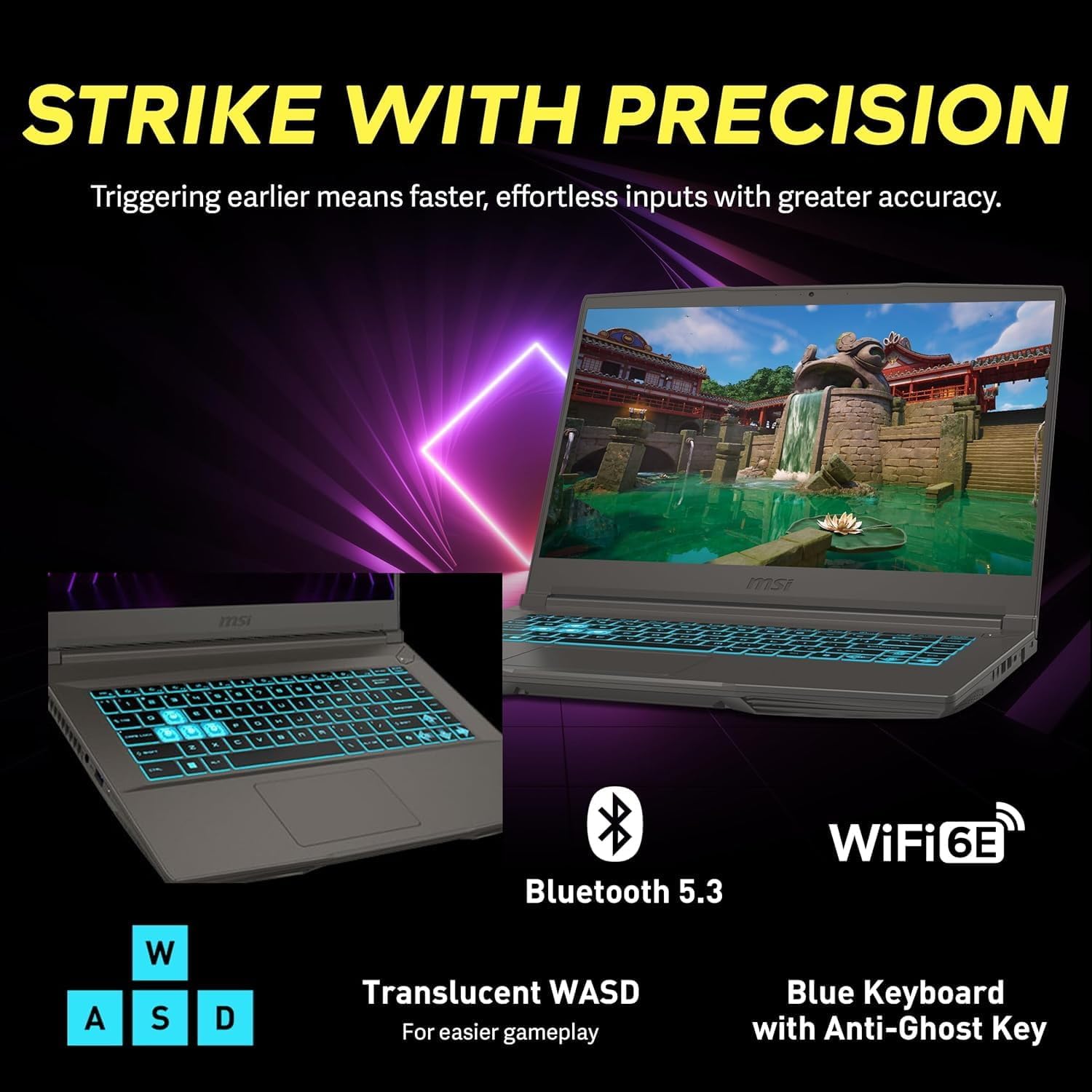 71nESYVAhZL._AC_SL1500_ msi Thin 15.6" FHD Intel Core i5-13420H Gaming Laptop, NVIDIA GeForce RTX 4060 8GB Graphic, 16GB RAM 512GB SSD, 256gb 9H Docking Station, Backlit Keyboard, Bluetooth, Wi-Fi 6E, Windows 11 Pro, Gray