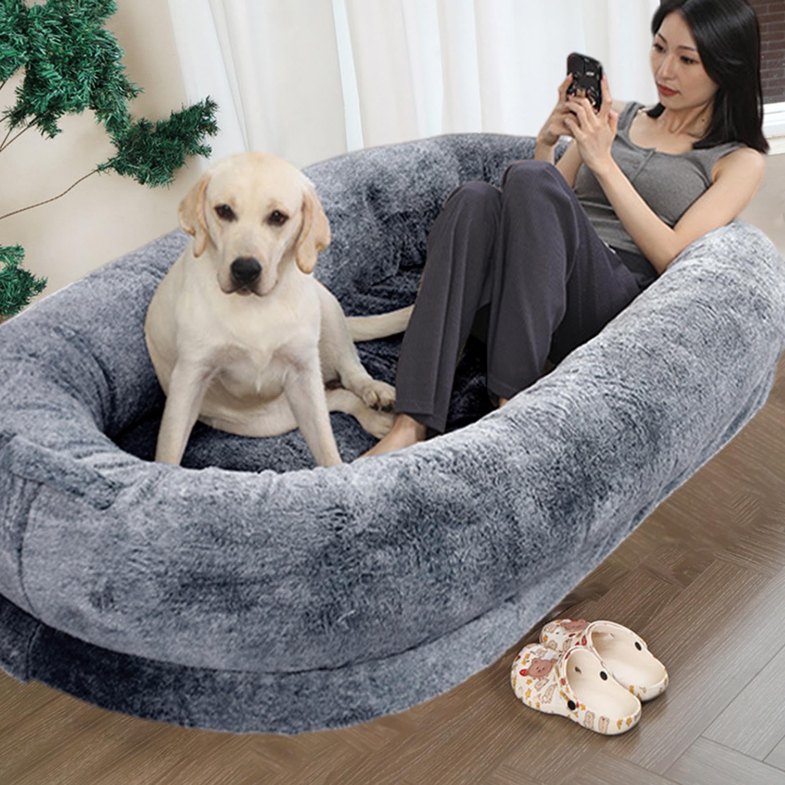 Amazon | 大人用ヒューマンドッグベッド,人間用ドッグベッド | 犬用