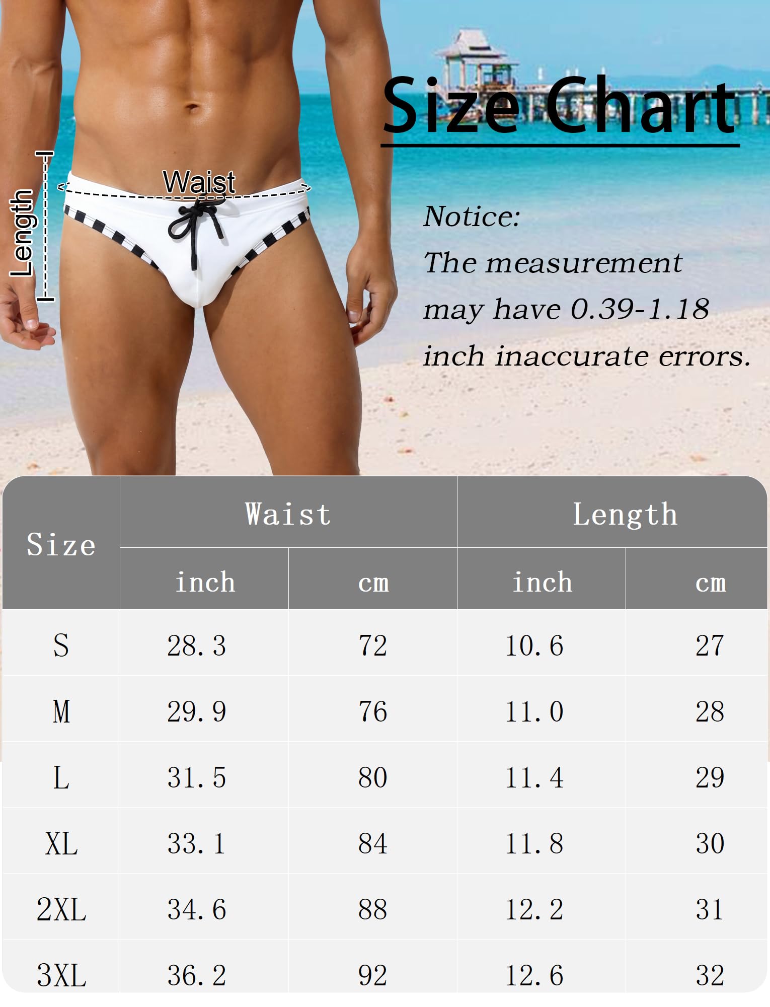 Homme Maillot de Bain Slip Imprimé Bikini Short Taille Basse Séchage Rapide Piscine Sexy Maillots de Natation Plage Confortable S-3XL