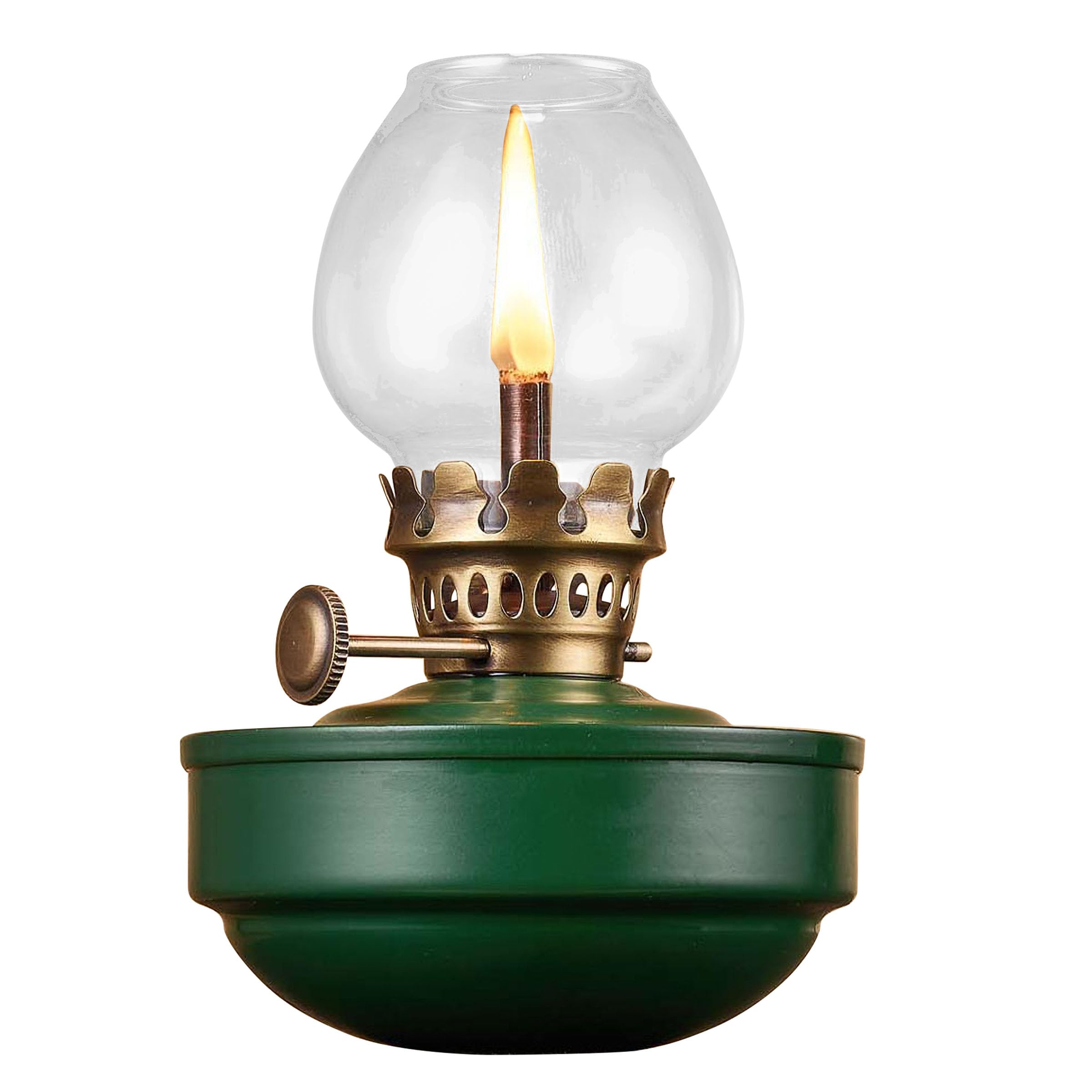 Oil Lamp - 5 Inch Tall Nautical Lamp with Naval-Style Weighted Body