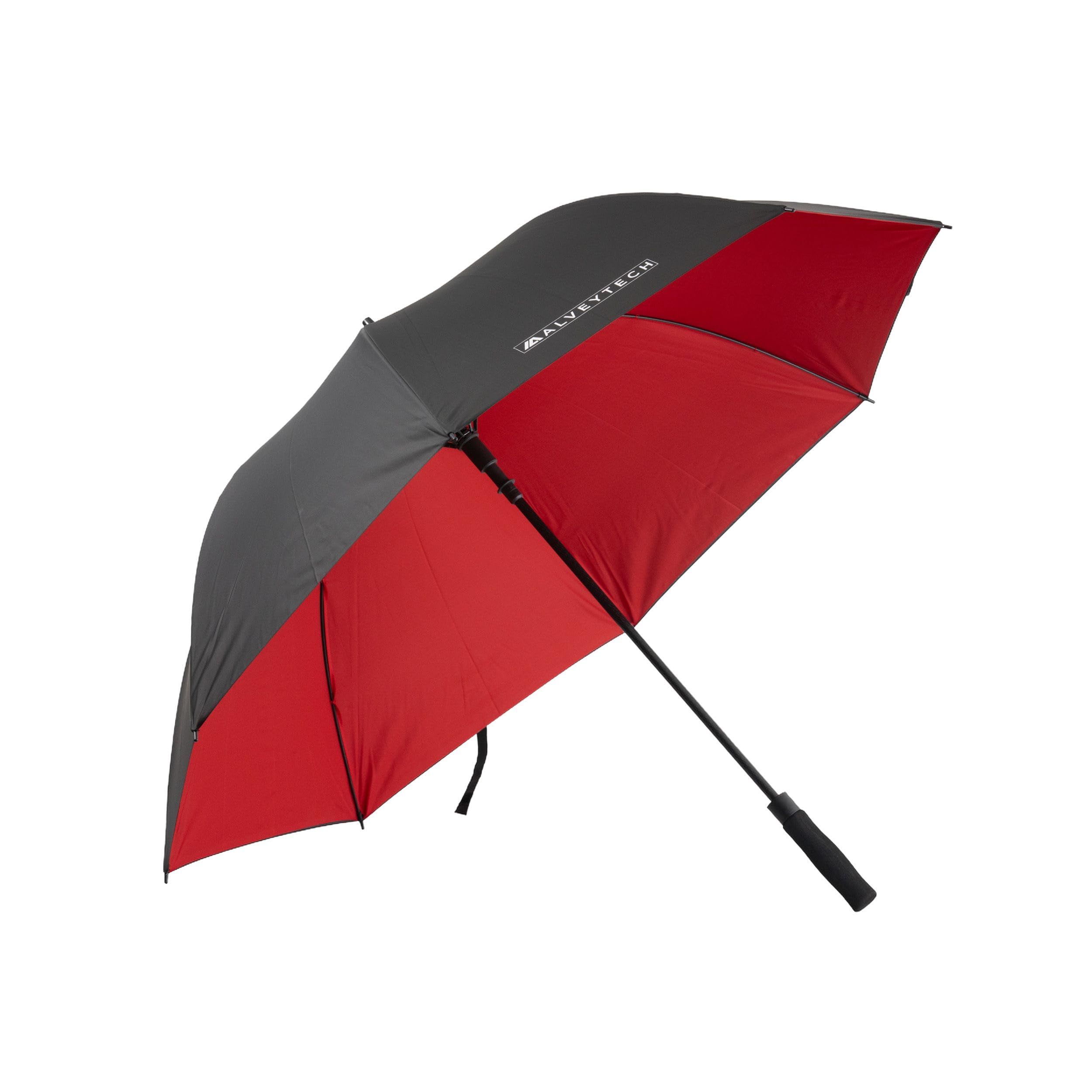 AlveyTech Paraguas de golf – Funda de tela resistente a la lluvia duradera con mango de espuma, botón de acción rápida y correa, protección contra la intemperie para scooters de movilidad, soportes