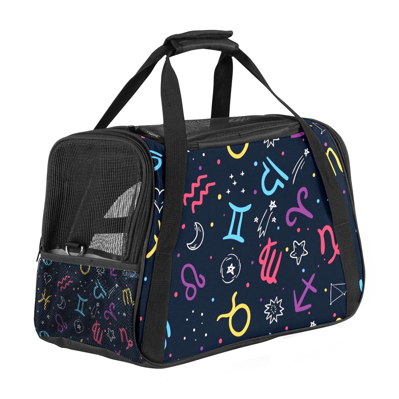 Sac de transport pour animaux de compagnie cabine avion avec tapis laine d'agneau