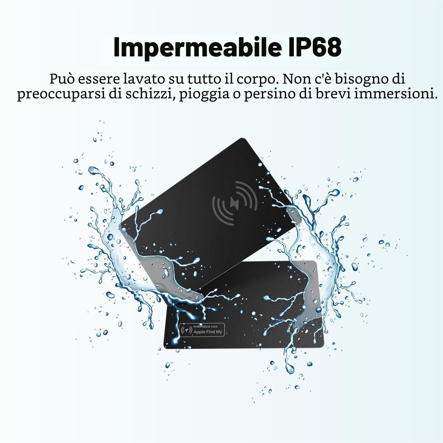 Reyke Scheda di tracciamento del Portafoglio Sottile compatibile con Apple Find My per etichette bagagli telefoni cellulari passaporti
