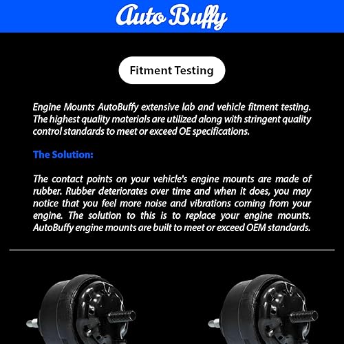 Miniatura 5 de Juego de 2 soportes de motor izquierdo y derecho para Chevy Trailblazer/GMC Envoy 02-09 4.2L - Reemplazo perfecto para 3021 A5137 - Mejora el