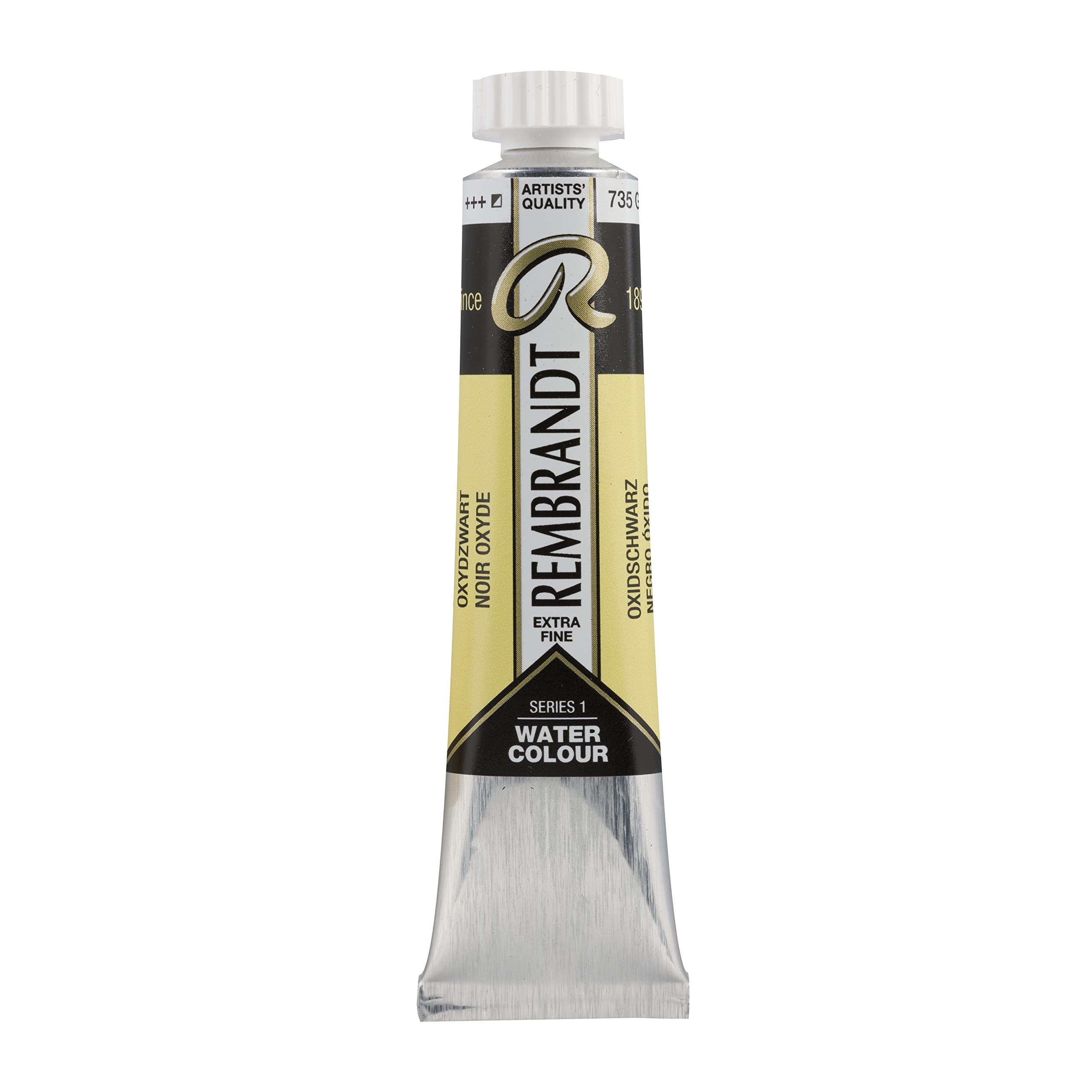 Rembrandt Oxide Black Watercolour - 735 Artist Tube 20 Ml - Professional Quality Paint With Pure Gum Arabic And Premium Pigments