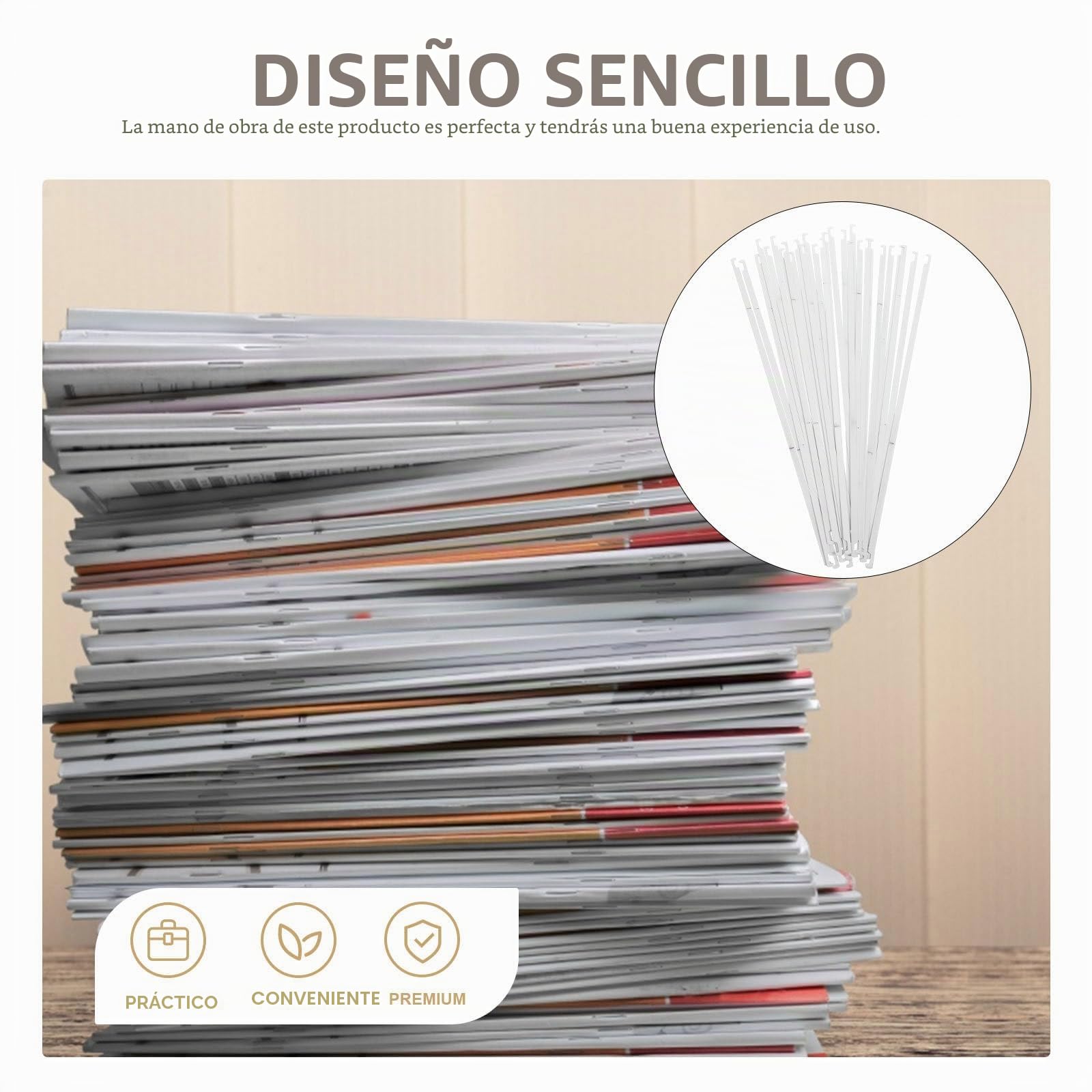 Operitacx Barra Colgante De Metal De 16 Pulgadas Para Carpetas Colgantes Soporte Para Recibos Facturas Documentos Organizador De Oficina Resistente Y Estable