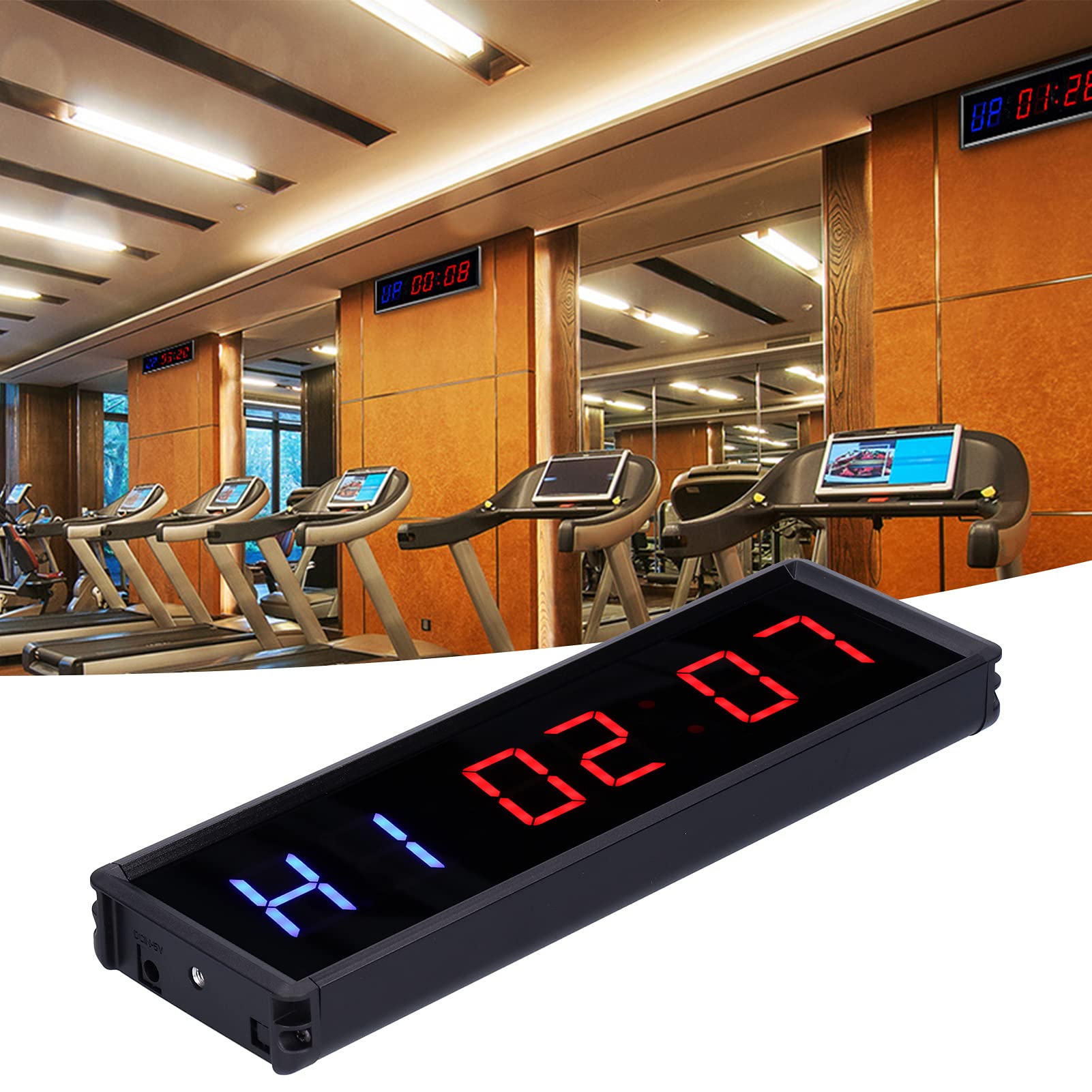 Fitness-Timer, LED-Intervall-Timer LED-Timer mit Fernbedienung für Home Gym Fitness