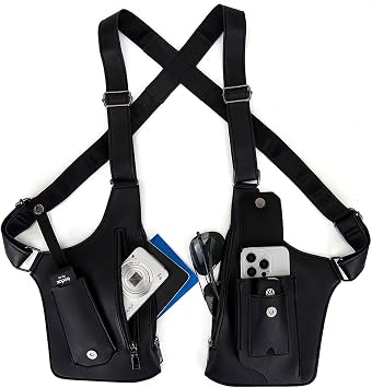 Double Shoulder Armpit Bag for Men with Adjustable Strap