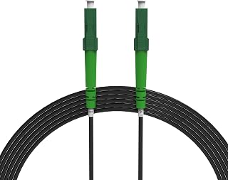 20m gepanzertes Glasfaserkabel LC/APC auf LC/APC Patchkabel | Kompatibel mit Telekom, Vodafone, 1&1, Fritzbox, etc. | LWL Simplex Singlemode OS2 FTTH Glasfaser Lichtwellenleiter Kabel