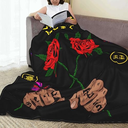 Miniatura 4 de Eladio - Manta de forro polar súper suave y cálida de 50 x 40 pulgadas, ligera, mullida y cómoda, de microfibra, para otoño, con aire acondicionado