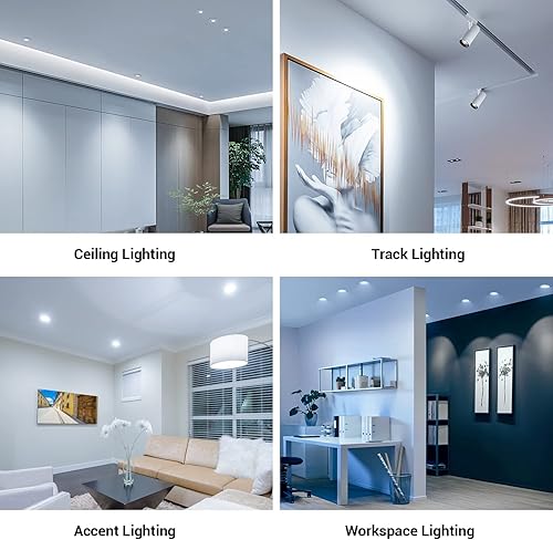 Miniatura 6 de Bombillas LED GU10 regulables, luz diurna de 5000 K, bombilla MR16 GU10 de repuesto para iluminación de riel empotrada, bombillas LED de 5 W 500