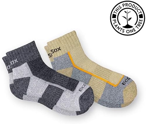 Miniatura 3 de Ecosox Bambú Viscosa Active Sport Peso Ligero Cuarto Senderismo 3 Pares