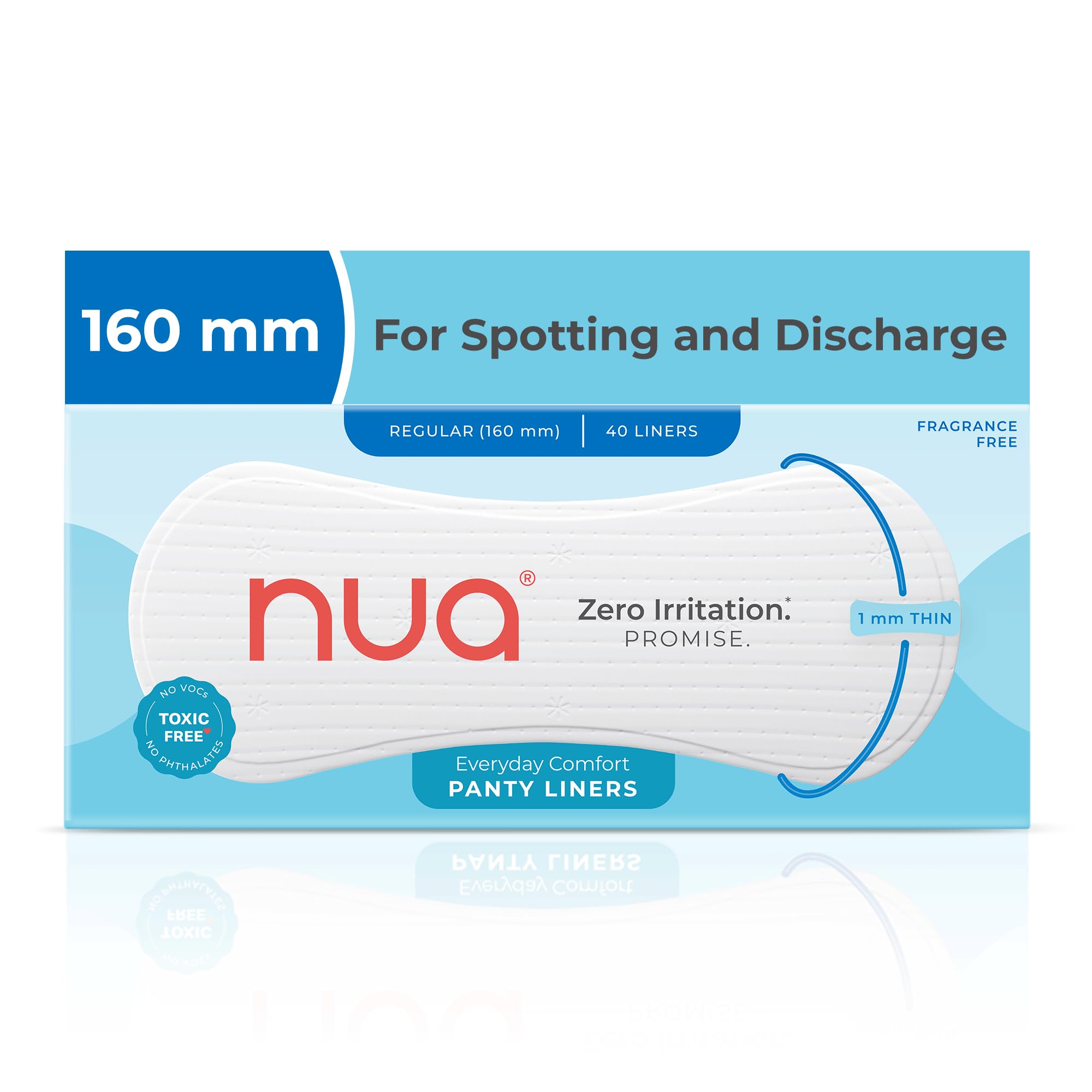 Everyday Comfort Panty Liner for Women Daily Use | Pack of 40 liners 160mm | For White Discharge, Spotting & Non Period Leakages | Individually Wrapped | Zero Irritation | Super-thin | Stays in Place | Instant Absorption | Softest Top sheet | 100% Toxic-Free | Panty Liner Pads Sanitary Napkins