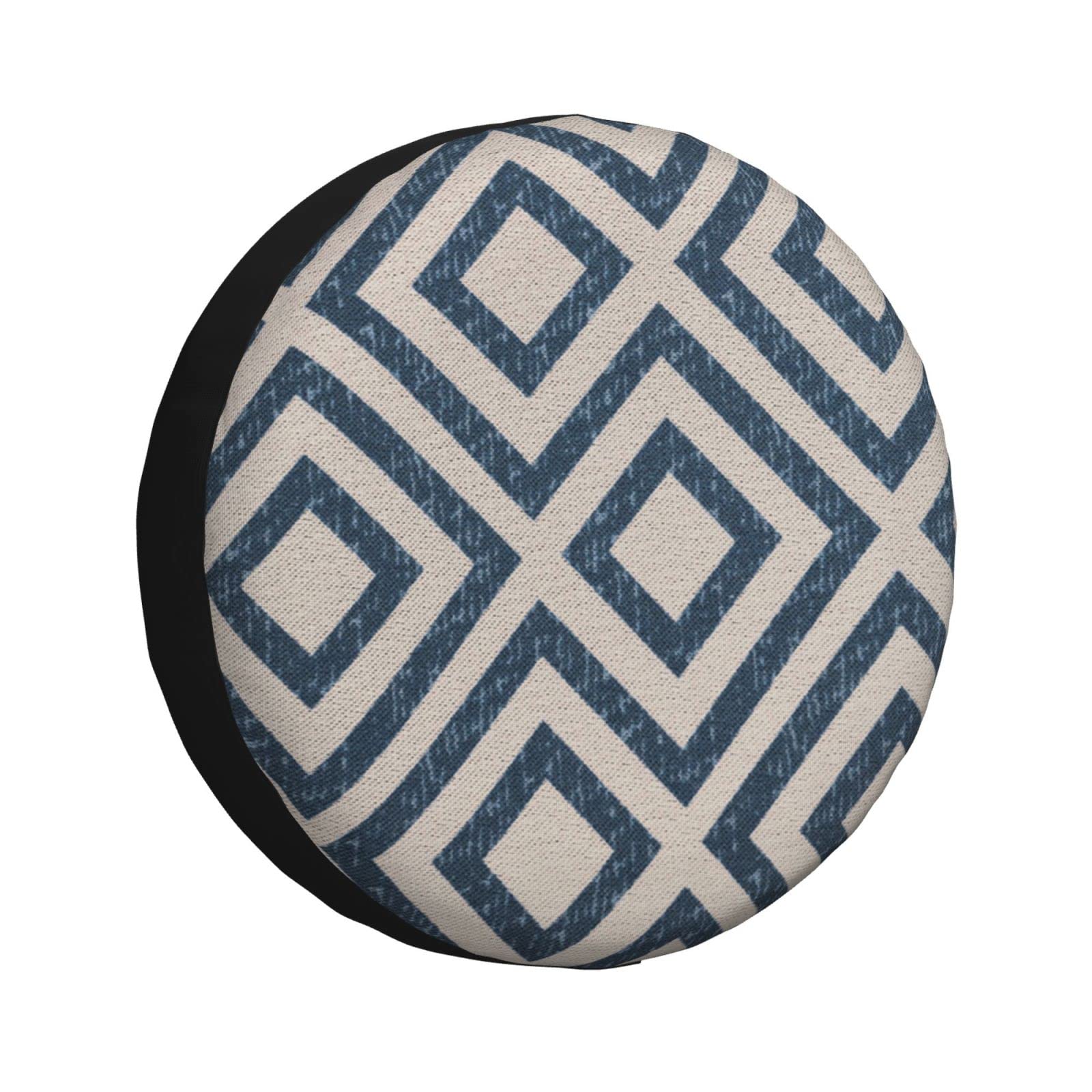 FUCVNPZ Cars Spare Wheel Tire Cover, Modern Geometric Color Wheel Protector, 17 inch Tire Covers for Car Truck SUV RV