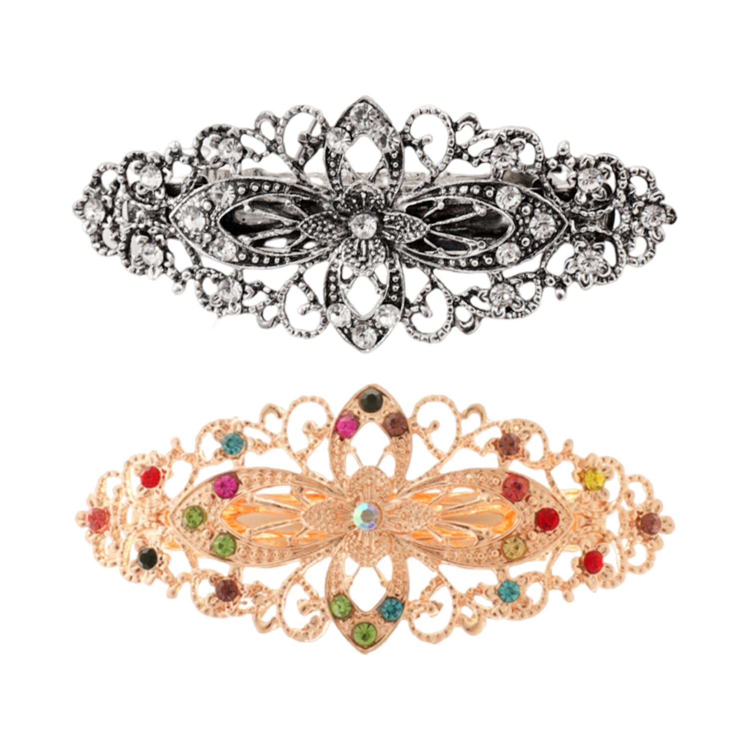 2 Pieces Updo Hair Clips, Retro Hair Clips, Ele Hair Clips, Rhinestone Hair Clips for Women Hair Style Decoration Hair Clips