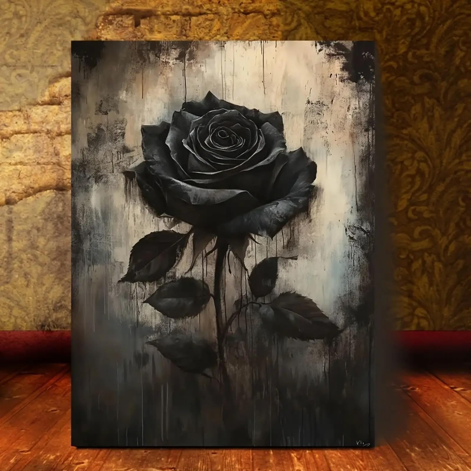 Tableau fleurs abstraites pour décorer une chambre chic - 8