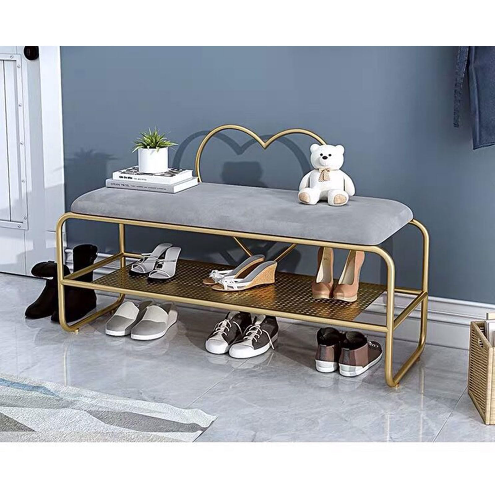 Tabouret à chaussures moderne pour l'entrée et la chambre à coucher