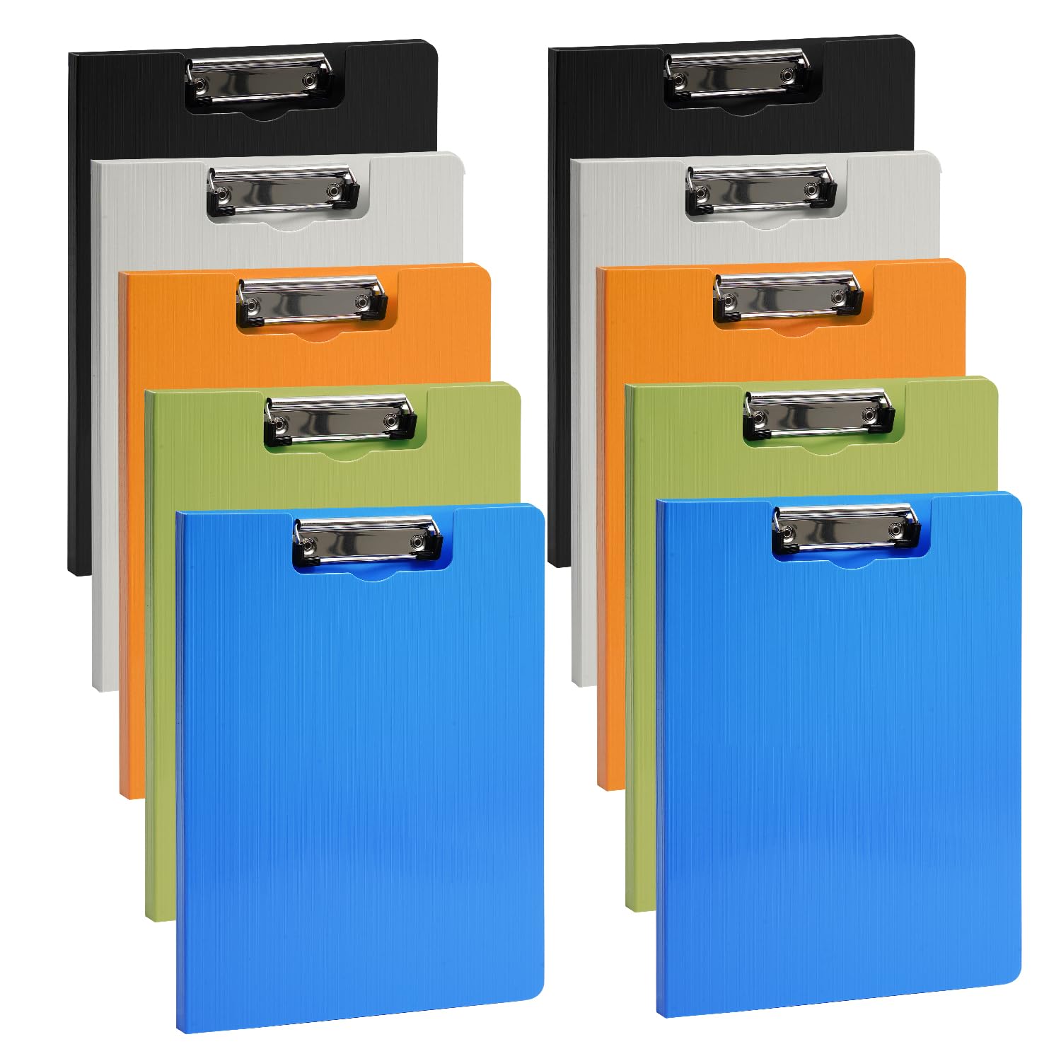 MUYICS 10 Pack Foldable Clipboards, A4 Clipboard Folder with Pocket, File Cover Office Folder Clipboard, 360 Degree Foldable Storage Clipboards for