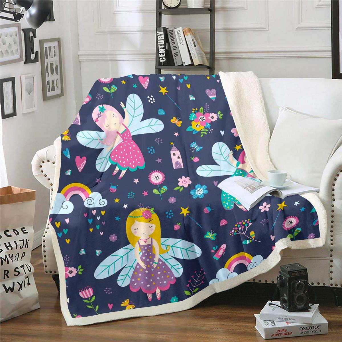 Couverture bébé en sherpa floral pour des siestes douces dans la poussette