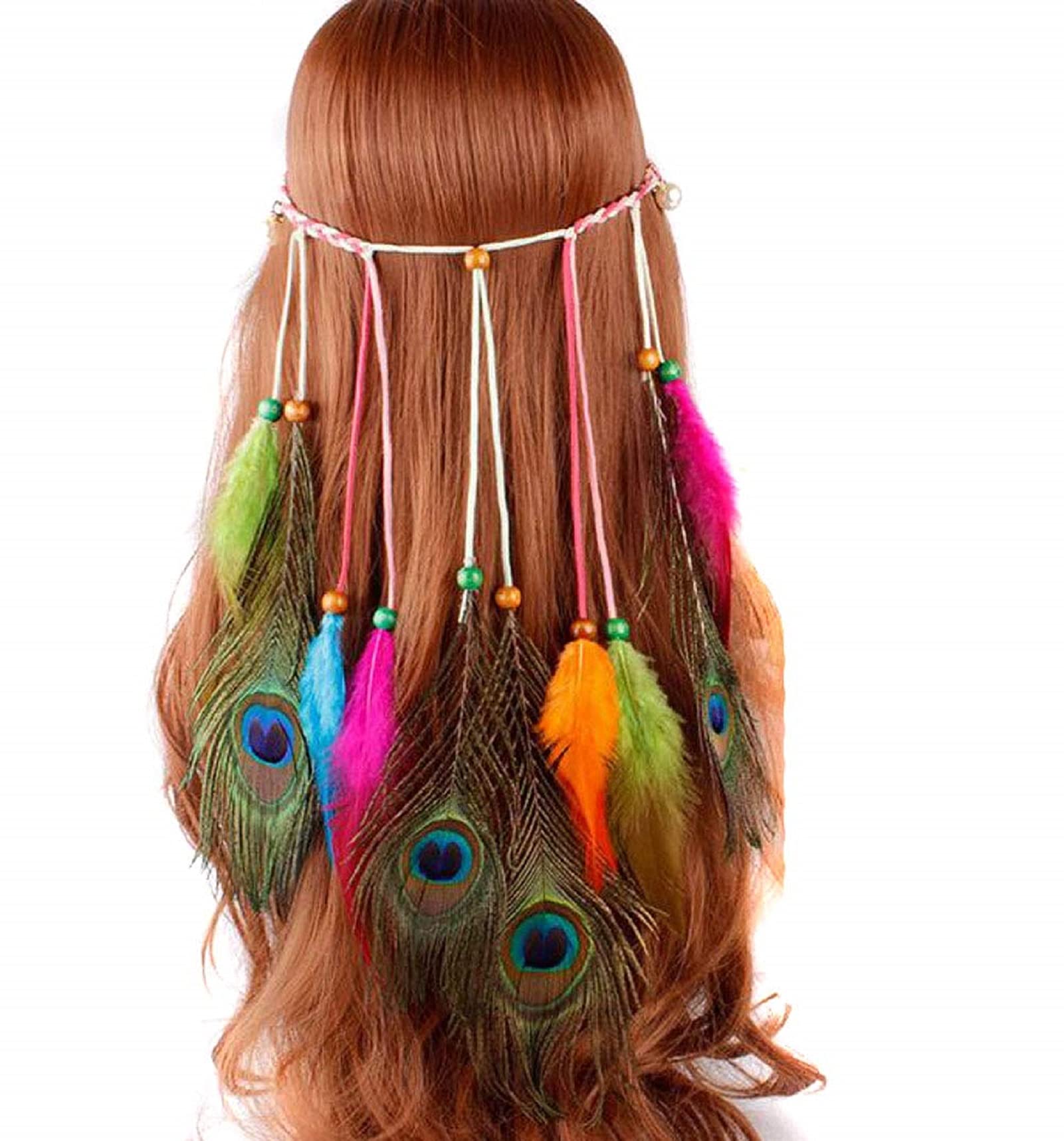 Buy Smagiv Bohemian Style Feather Headband,Hippie Indian Feather